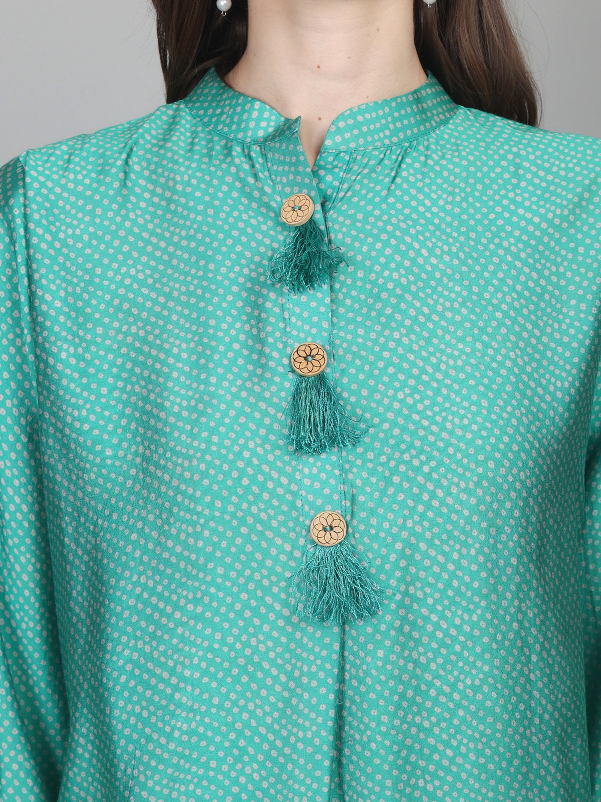 Emerald Bandhani Chanderi Set