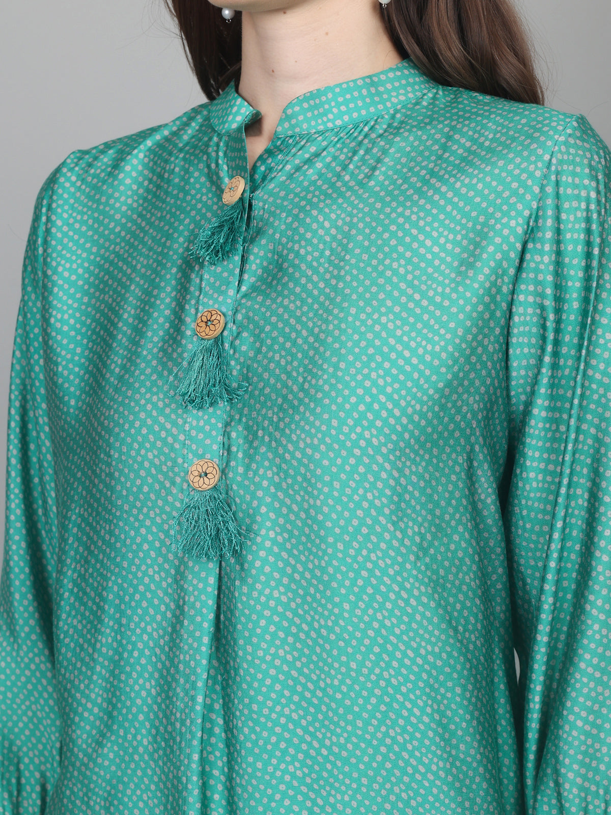 Emerald Bandhani Chanderi Set