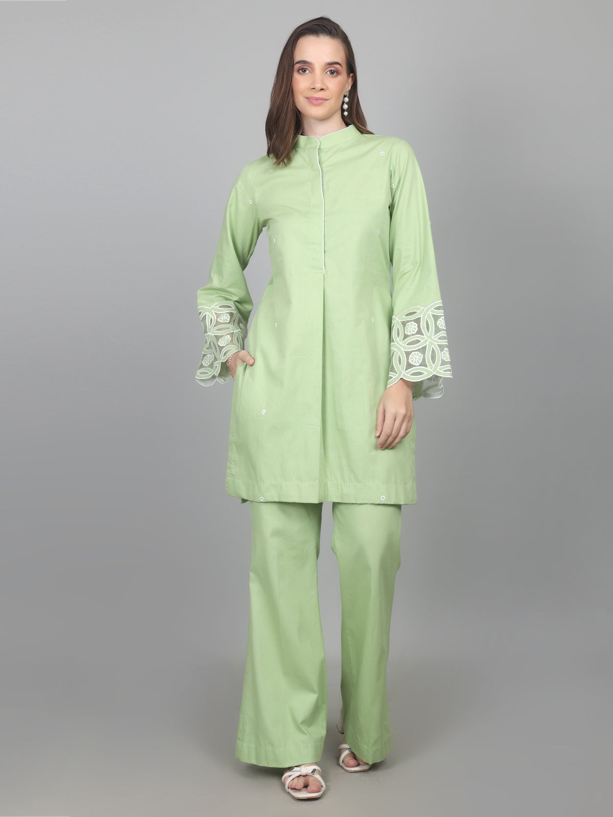 Mint Grace Cotton Poplin Set