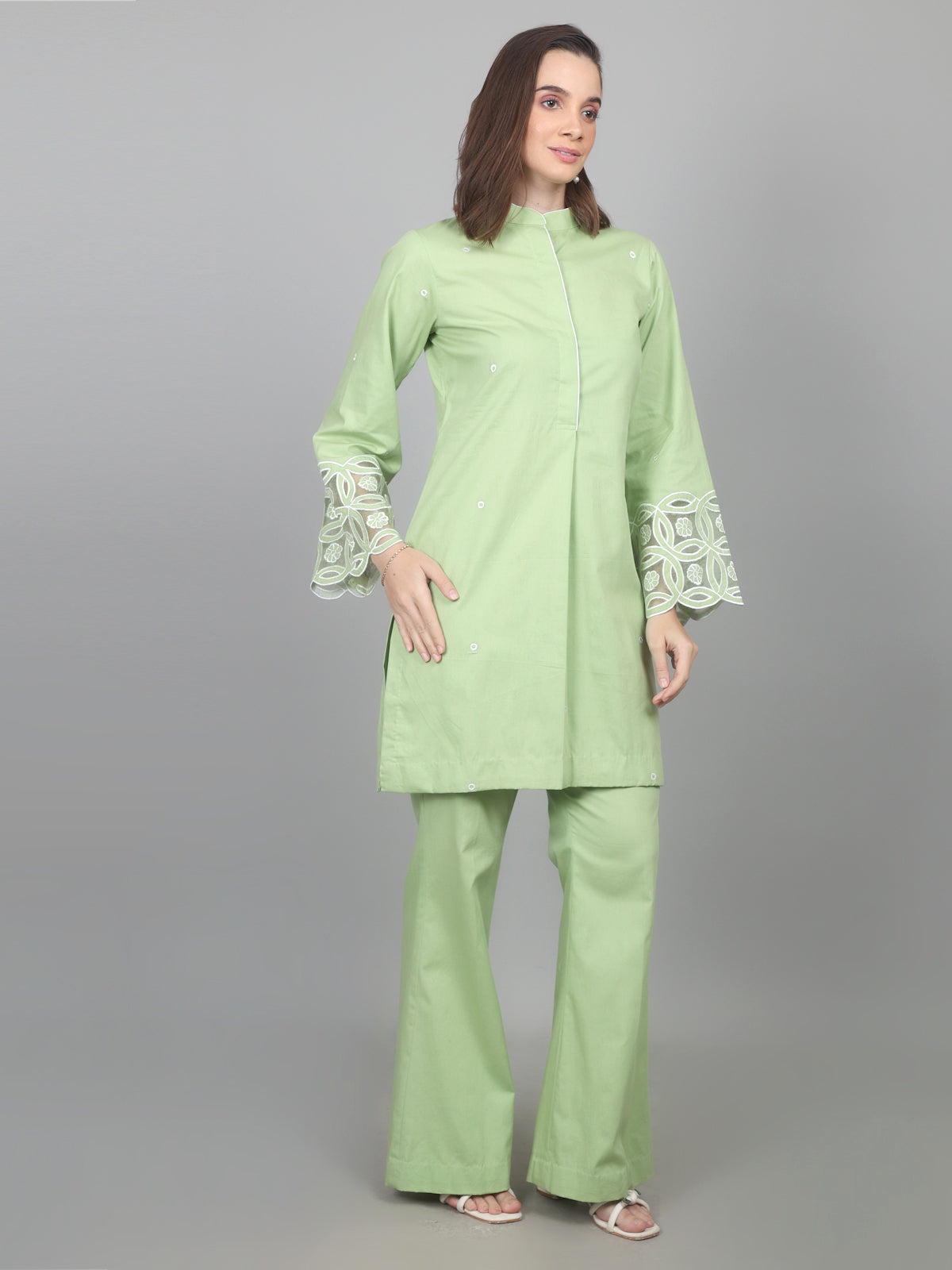Mint Grace Cotton Poplin Set