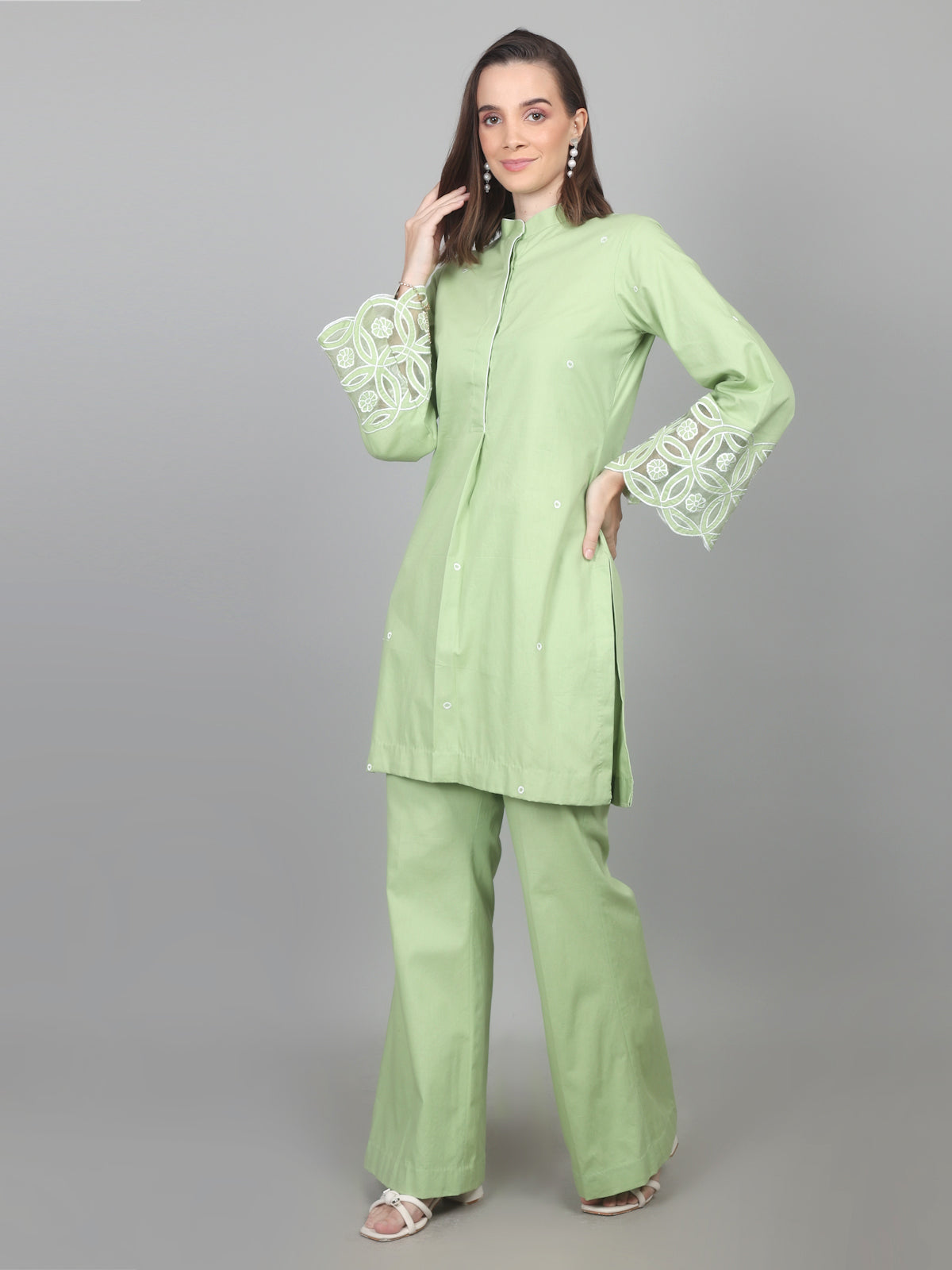 Mint Grace Cotton Poplin Set