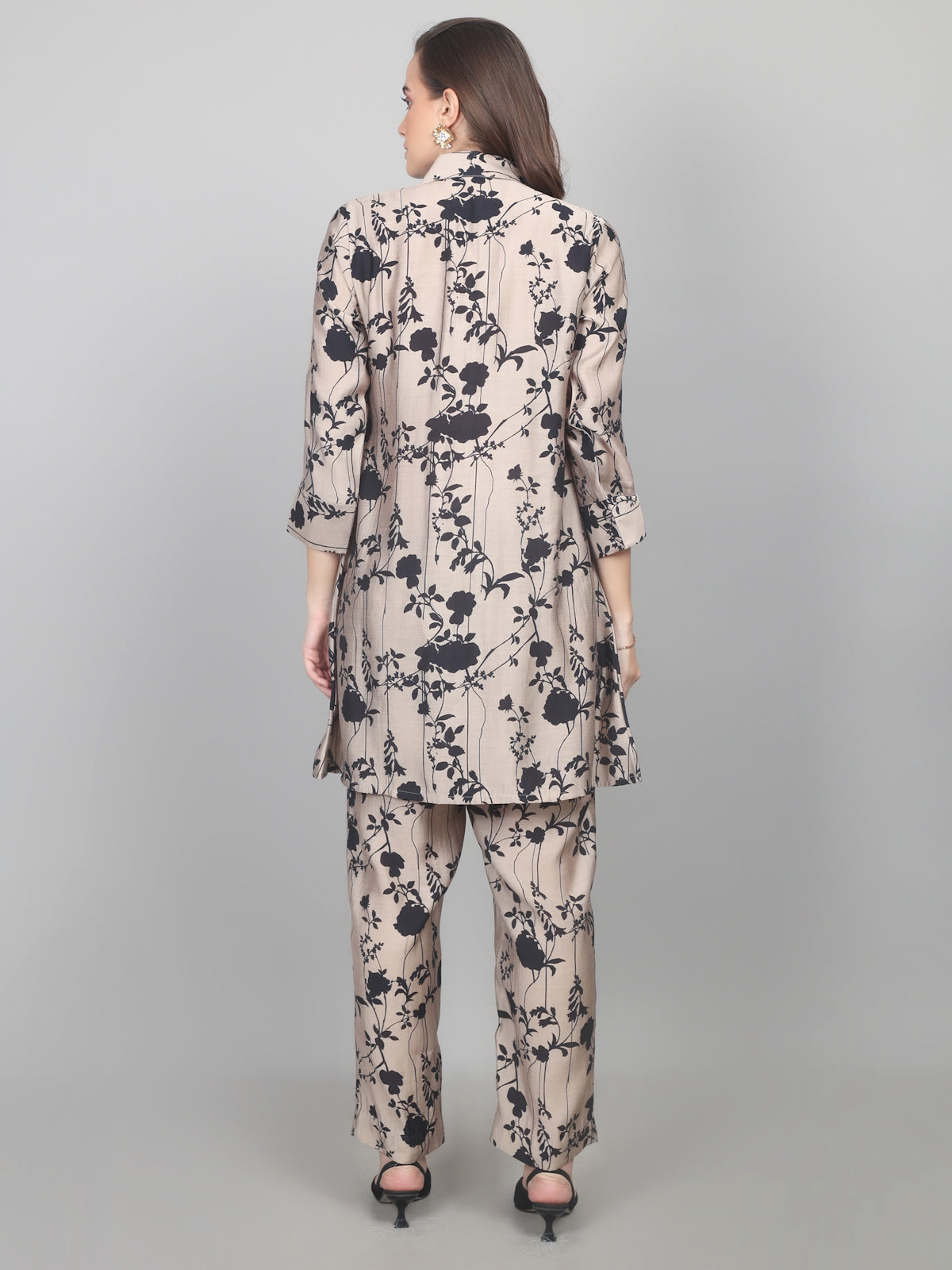 Elegant Floral Cotton Chanderi Co-ord Set