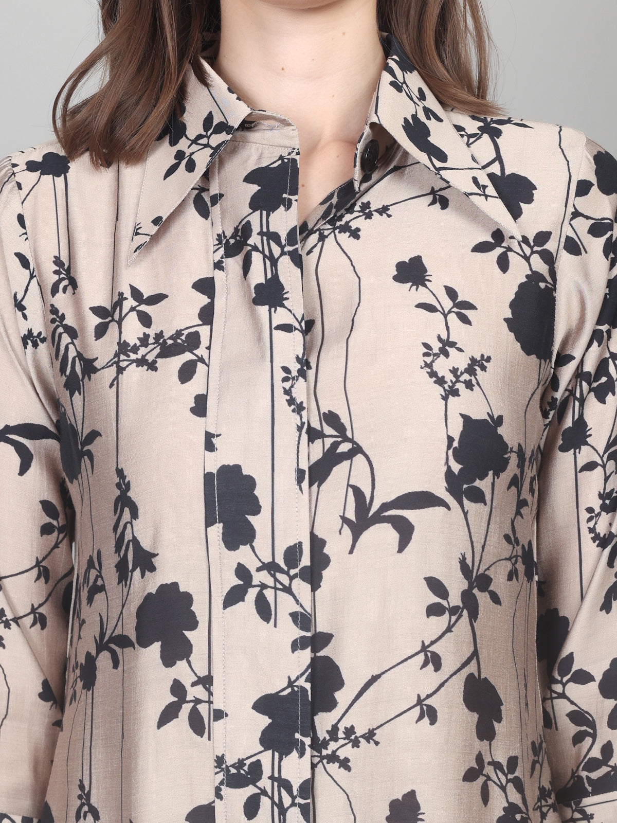 Elegant Floral Cotton Chanderi Co-ord Set