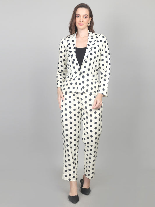 Retro Chic Polka Dot Cotton Chanderi Co-ord Set