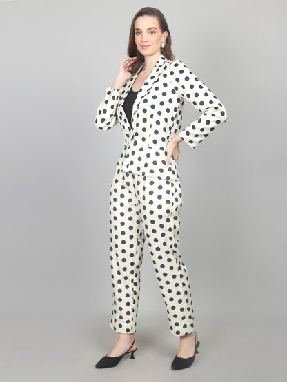 Retro Chic Polka Dot Cotton Chanderi Co-ord Set